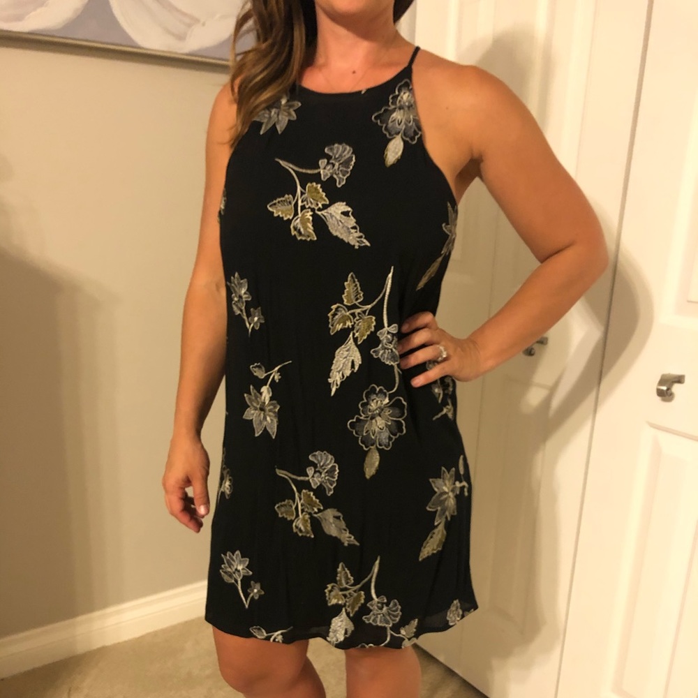 NWT Black Floral Summer Dress